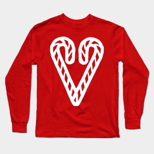 White Line Christmas Heart of Candy Long Sleeve T-Shirt